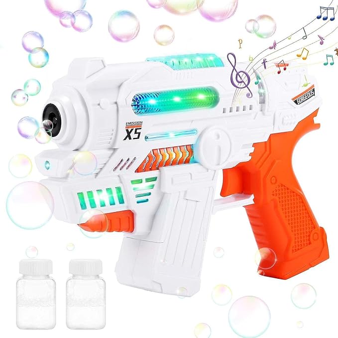 Bubble Gun With Sound & Light Toy - MAQMarketUAE