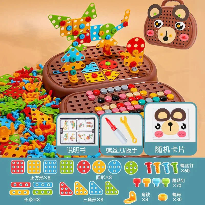 DIY Screw Puzzle Suitcase Toy - MAQMarketUAE